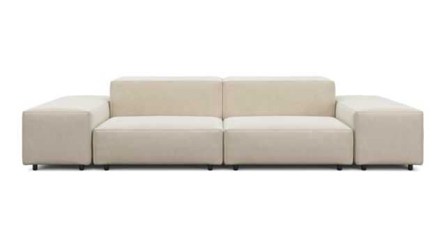 The Extrasoft – Eggshell Vegan Suede, Two Seater Sofa