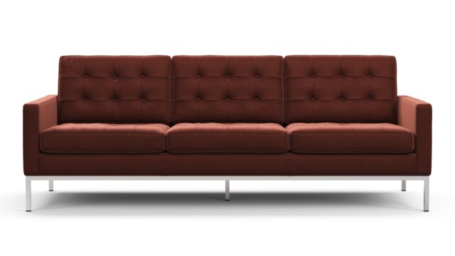 The Florence – Burgundy Luxe Velvet, Three Seater