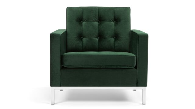 The Florence – Emerald Green Velvet, Lounge Chair
