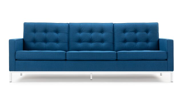 The Florence – Indigo Blue Wool, Three Seater