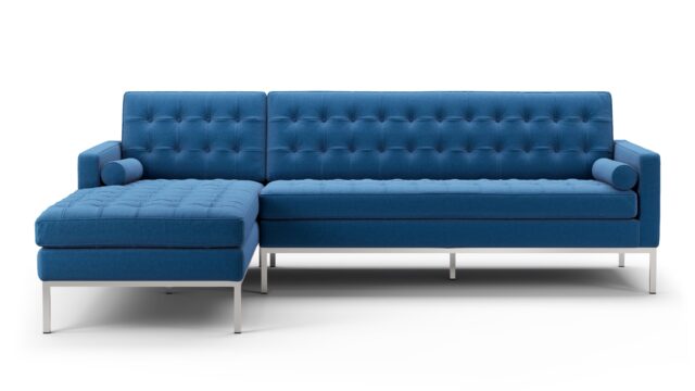 The Florence – Indigo Blue Wool, Three Seater Sofa