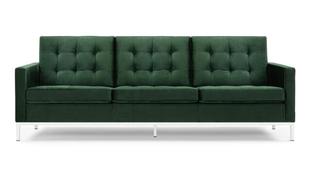 The Florence – Emerald Green Velvet, Three Seater