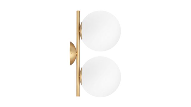 The IC – Brass, Double Wall And Ceiling Light