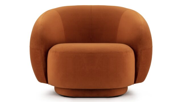 The Julep – Burnt Orange Velvet, Lounge Chair