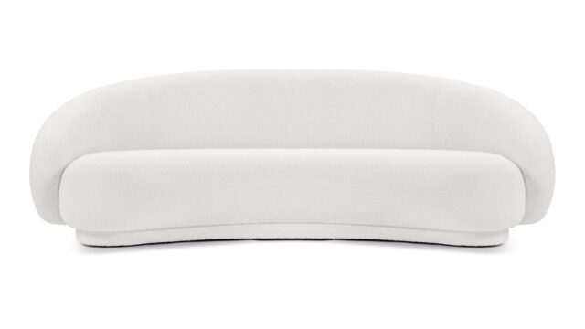 The Julep – White Boucle, Three Seater Sofa