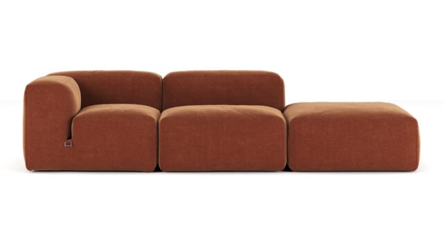 The Le Mura – Rust Chenille, Open End Sofa (Right)