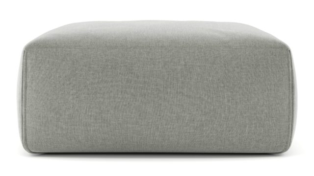 The Le Mura – Soft Gray Brushed Weave, Ottoman