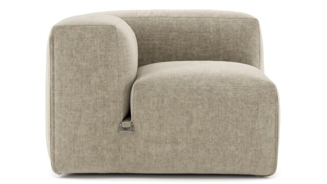 The Le Mura – Beige Gray Chenille, Left Arm