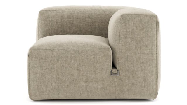 The Le Mura – Beige Gray Chenille, Right Arm