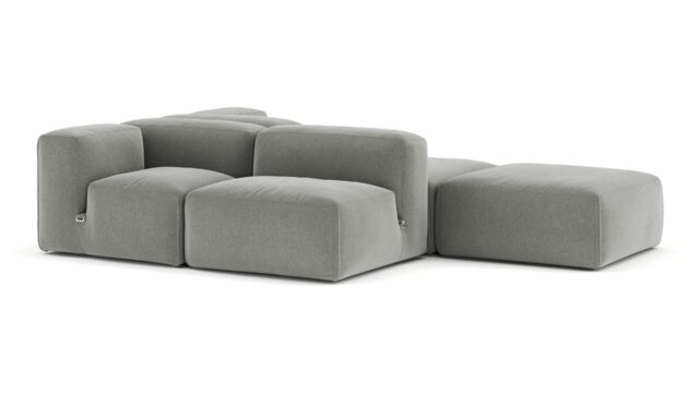 The Le Mura – Soft Gray Brushed Weave, Dual Aspect (Right)