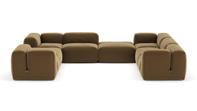 The Le Mura – Old Gold Velvet, Eight Seater (Right)