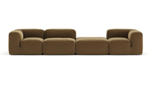 The Le Mura – Old Gold Velvet, Four Seater (Right)
