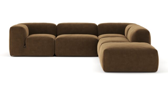 The Le Mura – Brown Vegan Suede, Right Corner