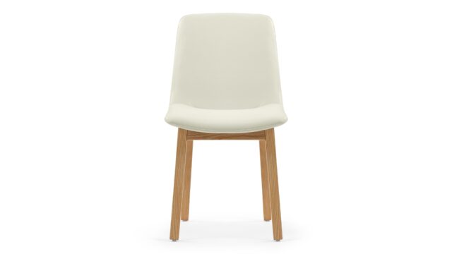 The LeBlanc – Eggshell Vegan Leather and Natural Ash, Side Chair