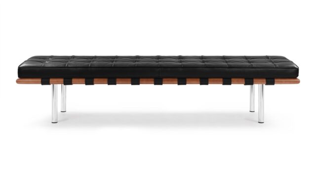 The Manhattan – Midnight Black Premium Leather, Three Seater