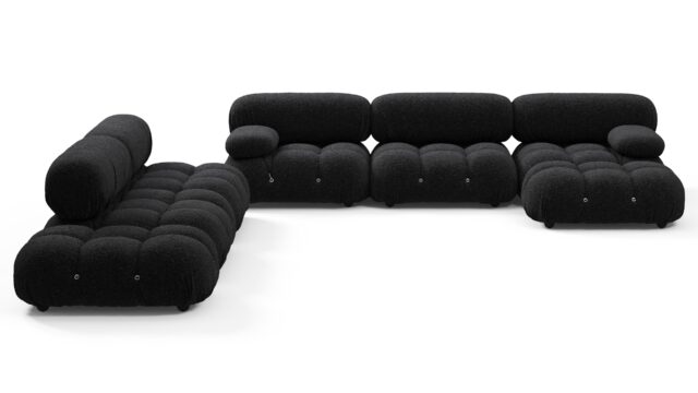 The Bellini – Black Boucle, Sectional (Large Left Corner)