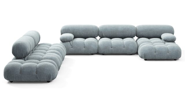 The Bellini – Cerulean Chenille, Sectional (Large Left Corner)