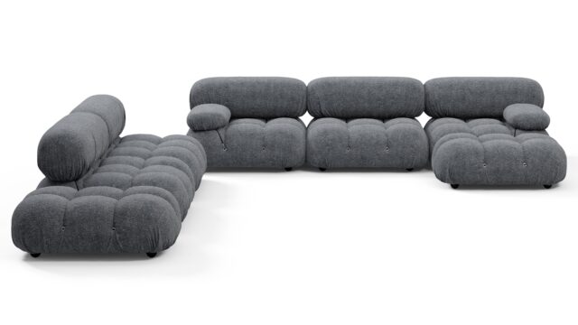The Bellini – Gray Boucle, Sectional (Large Left Corner)