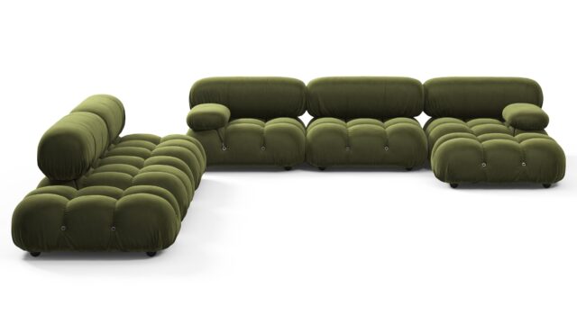 The Bellini – Thyme Luxe Velvet, Sectional (Large Left Corner)