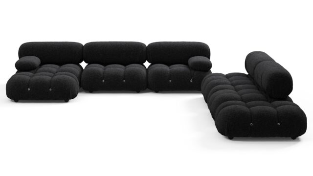 The Bellini – Black Boucle, Sectional (Large Right Corner)