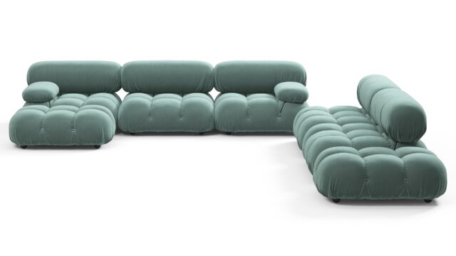 The Bellini – Jadeite Luxe Velvet, Sectional (Large Right Corner)