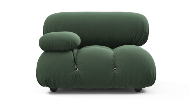 The Bellini – Evergreen Brushed Weave, Left Arm
