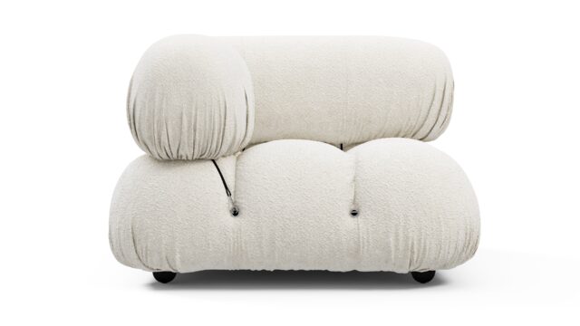 The Bellini – White Boucle, Left Corner