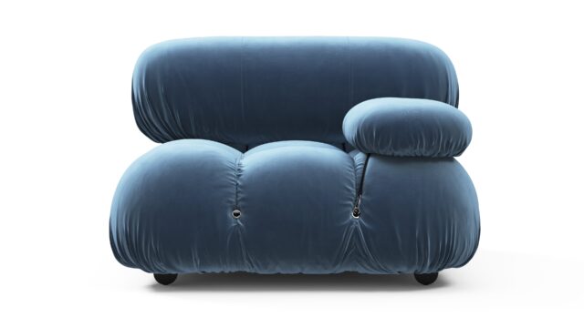 The Bellini – Aegean Blue Velvet, Right Arm