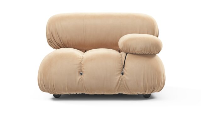 The Bellini – Ecru Velvet, Right Arm