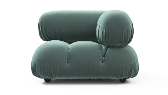 The Bellini – Jadeite Luxe Velvet, Right Corner