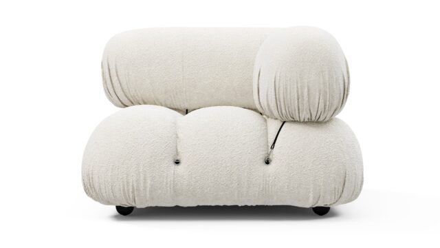 The Bellini Module – White Boucle, Right Corner