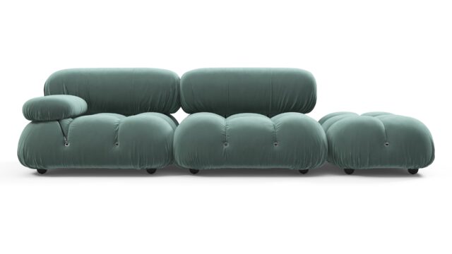 The Bellini – Jadeite Luxe Velvet, Open End Sofa (Right)