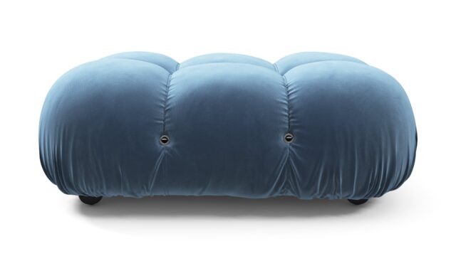The Bellini – Aegean Blue Velvet, Ottoman