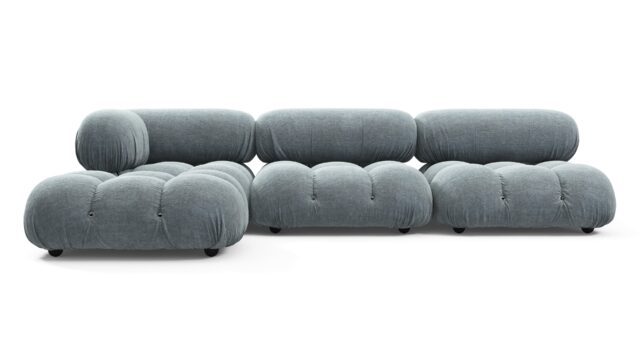 The Bellini – Cerulean Chenille, Sectional (Left Chaise)