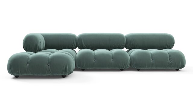 The Bellini – Jadeite Luxe Velvet, Sectional (Left Chaise)
