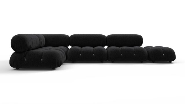 The Bellini – Black Boucle, Sectional (Left Corner)