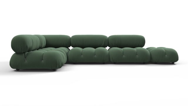 The Bellini – Evergreen Brushed Weave, Sectional (Left Corner)