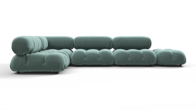 The Bellini – Jadeite Luxe Velvet, Sectional (Left Corner)