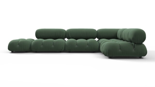 The Bellini – Evergreen Brushed Weave, Sectional (Right Corner)