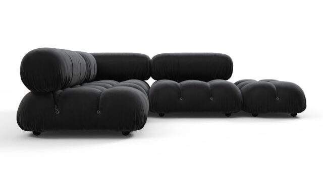 The Bellini – Black Velvet, Sectional (Small Left Corner)