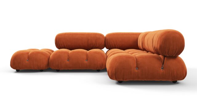 The Bellini – Apricot Velvet, Sectional (Small Right Corner)