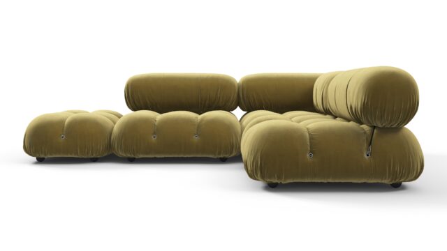 The Bellini – Olive Gold Velvet, Sectional (Small Right Corner)