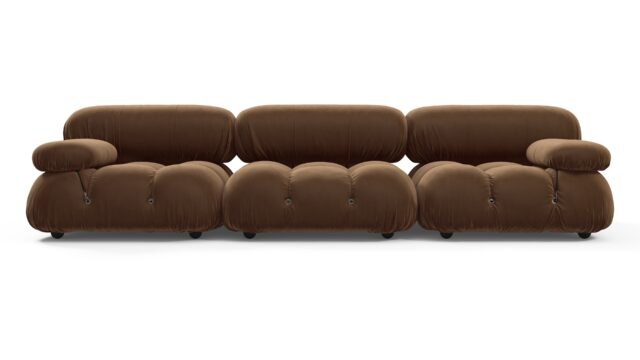 The Bellini – Mocha Velvet, Three Seater Sofa