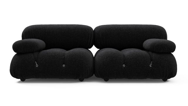 The Bellini – Black Boucle, Two Seater Sofa
