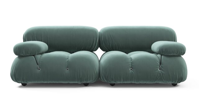 The Bellini – Jadeite Luxe Velvet, Two Seater Sofa