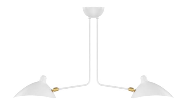 The Mouille – White, 2 Arm Ceiling Lamp