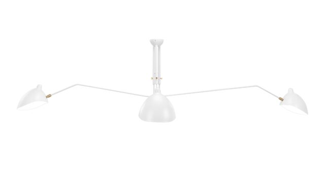 The Mouille – White, 3 Arm Ceiling Lamp