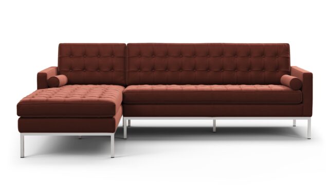 The Florence – Burgundy Luxe Velvet, Three Seater Sofa