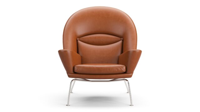 The Oslo – Tan Premium Leather, Lounge Chair