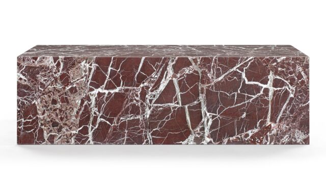 The Plinth – Rosso Levanto Marble, Coffee Table